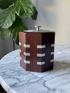 Royal Selangor Wooden and Metal Ice Bucket